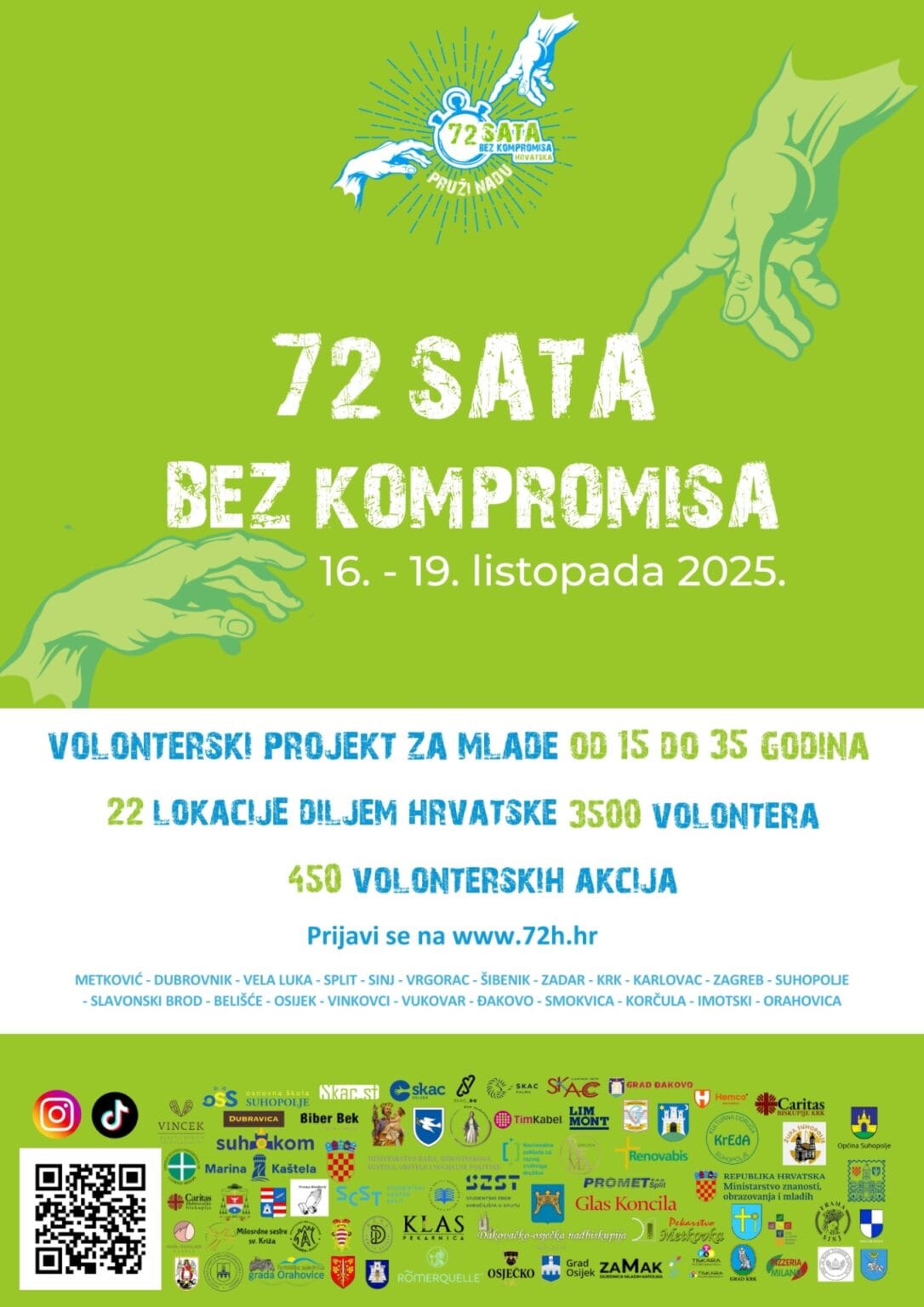 Volonterski projekt "72 sata bez kompromisa" u Imotskom, prijavi se i pruži nadu drugima