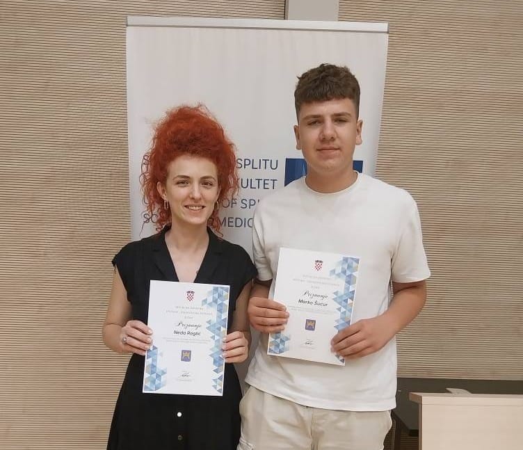 Učeniku Marku Šućuru dodijeljeno priznanje od Splitsko-dalmatinske županije