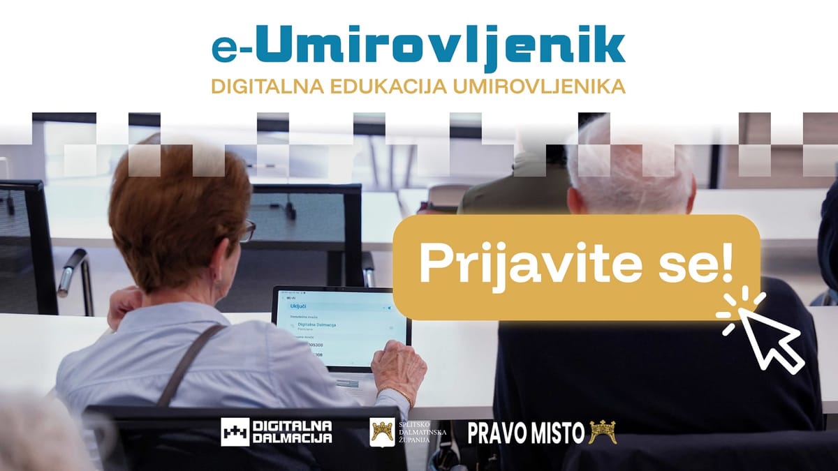 Otvorene prijave za drugi ciklus digitalne edukacije „e-Umirovljenik“