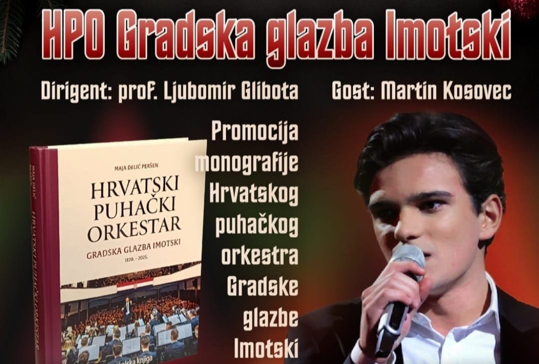 Božićno-novogodišnji koncert i predstavljanje monografije HPO Gradske glazba Imotski