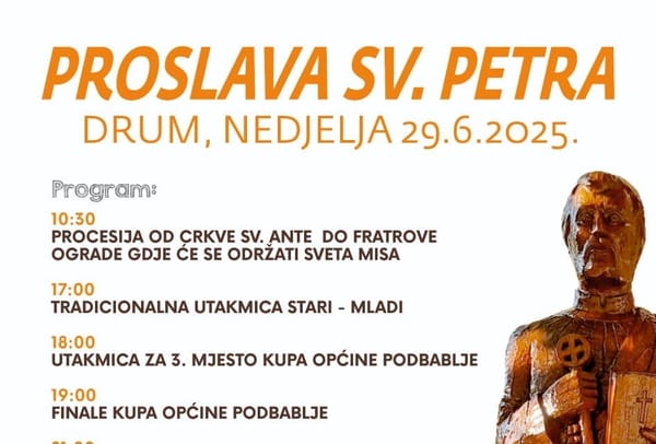 Sve je spremno za sutrašnju proslavu sv. Petra u Drumu