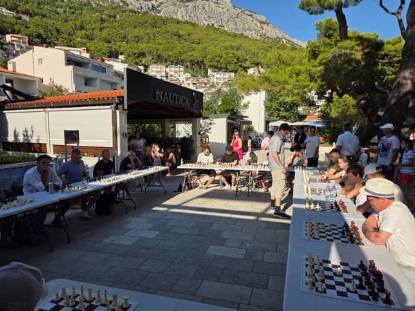 Šahovska atrakcija u Brelima, braća Sočo dostojni protivnici velemajstoru Martinoviću
