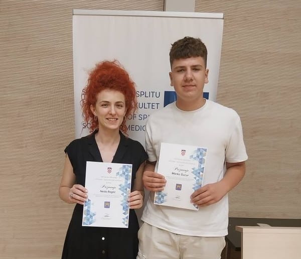Učeniku Marku Šućuru dodijeljeno priznanje od Splitsko-dalmatinske županije