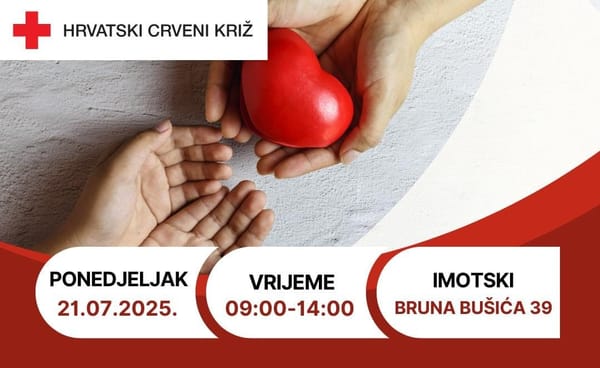 Crveni križ Imotski organizira čak tri akcije darivanja krvi, prva na redu u ponedjeljak