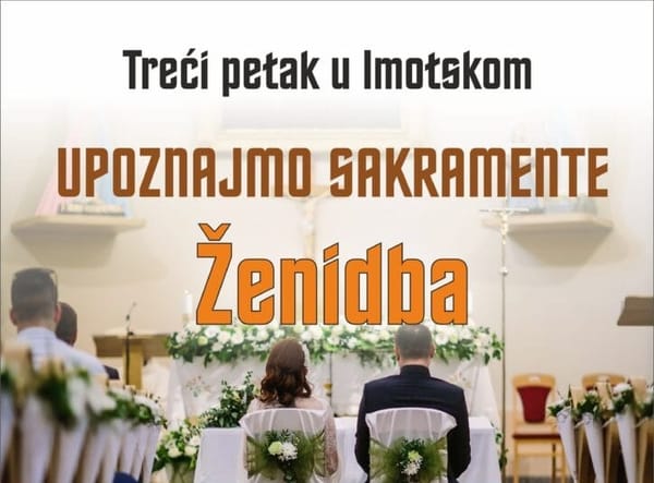 U Imotskom ovog petka tribina o ženidbi uz svjedočanstva bračnih parova