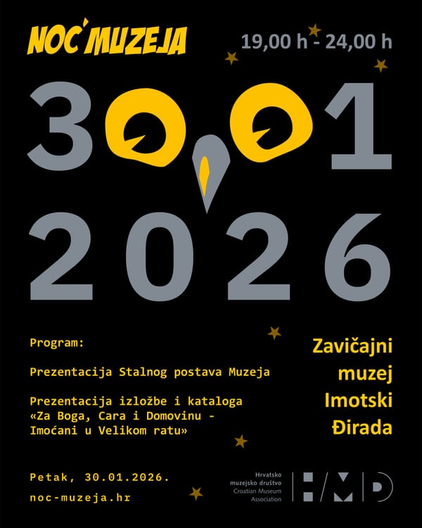 Noć Muzeja 2026. u Zavičajnom muzeju Imotski